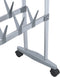vidaXL - Schoenenrek - met - wieltjes - 66x27x100 - cm - zilverkleurig