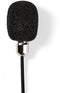 Nedis MICCJ105BK - Lavalier microfoon - Omnidirectioneel met windscherm - Zwart