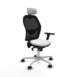 Jorquera Piqueras y Crespo 3D086N2 - Bureaustoel met hoofdsteun - Verstelbare hoogte - Wit