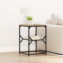 vidaXL - Bijzettafel - Artisan - Eiken - 41x40x60 - cm - Geengineerd - Hout