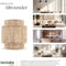 tectake® Wandlamp Lignea Lux - Muurlamp Boho Stijl - Jute - 40W - 12 x 23 x 25,5 cm - E14 - IP20
