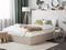 DINAN - Tweepersoonsbed - Beige - 180 x 200 cm - Polyester