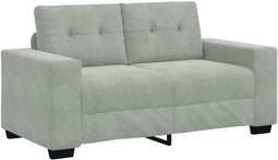 vidaXL - Loveseat - bank - 120 - cm - fluweel - lichtgrijs