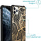 iMoshion iPhone 11 Pro - Hoesje met Koord - Verstelbaar Koord Goud/Zwart Golden Leaves