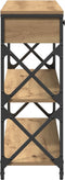 vidaXL - Console - Tafel - Artisan - Eik - 100x28x75 - cm - Geengineerd - Hout - & - Staal