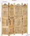 vidaXL - Kamerscherm - 4 - panelen - handgesneden - 160x165 - cm - massief - mangohout