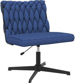 vidaXL - Kantoorstoel - draaibaar - stof - blauw