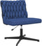 vidaXL - Kantoorstoel - draaibaar - stof - blauw