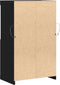 vidaXL - Dressoir - met - LED - Verlichting - Zwart - Eik - 60x37x100 - cm