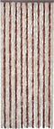 vidaXL - Vliegengordijn - 90x200 - cm - chenille - beige - en - lichtbruin