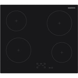 DAEWOO BH6VTF27BNM - Keramische kookplaat - 4 branders - 60 cm - Zwart