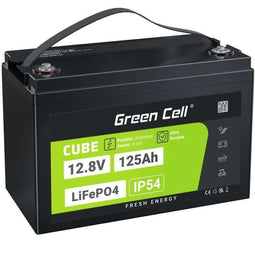 Green Cell Žalias Cell CUBE - LiFePO4 batterij 125Ah 12,8V 1600Wh voor camper en boot