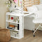 SoBuy FWT35-W - Bureau - Werktafel met Lade en Legplanken - Wit