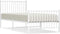 vidaXL - Bedframe - met - hoofd- - en - voeteneinde - metaal - wit - 90x200 - cm