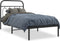 vidaXL - Bedframe - met - hoofdbord - metaal - zwart - 90x190 - cm