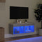vidaXL - Tv-meubel - met - LED-verlichting - 80x30x30 - cm - grijs - sonoma - eiken
