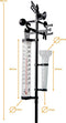 MondiDeal - MondiHome - Analoog Weerstation - 4 in 1 - Buitenthermometer - Regenmeter - Anemometer
