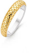 TI SENTO - Milano Ring 12164SY - Goldplated zilveren ring met slangenpatroon - Maat 17.25