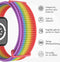 imoshion Nylon⁺ bandje - Geschikt voor Apple Watch 1, 2, 3, 4, 5, 6, 7, 8, 9, 10, SE, Ultra (2) - 44/45/46/49 mm - Rainbow - One Size