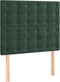 vidaXL - Hoofdborden - 2 - st - 90x5x78/88 - cm - fluweel - donkergroen