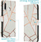 iMoshion Hoesje Geschikt voor Huawei P30 Lite Hoesje Met Pasjeshouder - iMoshion Design Softcase Bookcase - Wit / Meerkleurig / Goud / White Graphic