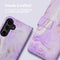 imoshion Hoesje Geschikt voor Samsung Galaxy S24 Plus Hoesje Met Pasjeshouder - imoshion Design Bookcase smartphone - Meerkleurig / Purple Marble