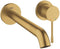 GROHE Essence New - Wandgemonteerde Inbouw Wastafelkraan - lange uitloop - mat goud - 19967GN1