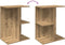 vidaXL - Nachtkastjes - 2 - st - 46,5x29x61 - cm - bewerkt - hout - artisanaal - eiken