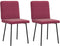 vidaXL - Eetkamerstoelen - 2 - st - fluweel - wijnrood