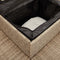 vidaXL - Tuinbank - met - tafel - en - kussens - L-vormig - poly - rattan - beige