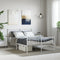 vidaXL - Bedframe - met - hoofd- - en - voeteneinde - metaal - wit - 160x200 - cm