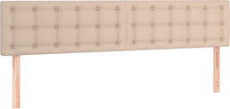 vidaXL - Hoofdborden - 2 - st - 80x5x78/88 - cm - kunstleer - cappuccinokleurig