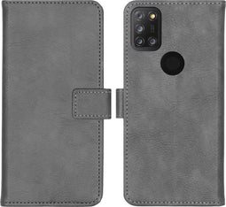 iMoshion Hoesje Geschikt voor Alcatel 3X (2020) Hoesje Met Pasjeshouder - iMoshion Luxe Bookcase - Grijs