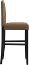 vidaXL - Barstoelen - 2 - st - massief - rubberhout - en - stof
