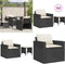 vidaXL - Loungeset - 4-delig - met kussens - poly rattan - zwart (2 stuks)