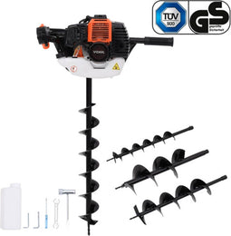 vidaXL - Boormachine Grondboor GD520 met 3 grondboren