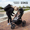 Deryan Bolt - Hardloop kinderwagen - Inclusief muggennet en luchtpomp - Creme