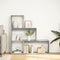 vidaXL - Kamerscherm - / - boekenkast - 123x29x123 - cm - hout - grijs - sonoma