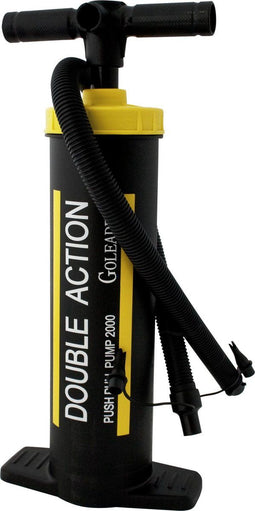 Eurotrail Dubbelslagpomp - Inclusief 4 mondstukken - Zwart