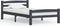 vidaXL - Bedframe - massief - grenenhout - donkergrijs - 90x200 - cm
