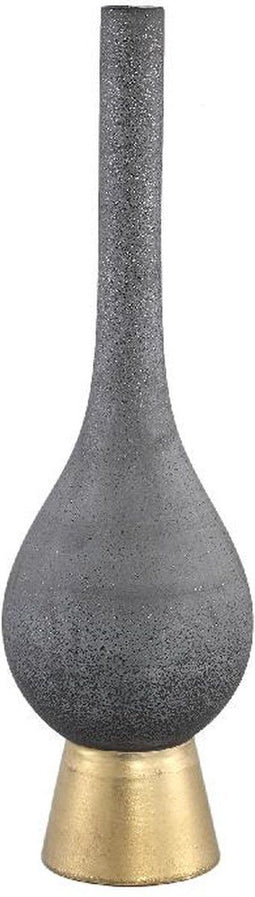 PTMD Diani Vaas - H60 x Ø19 cm - Keramiek - Grijs