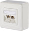 Metz Connect 1309120002-E Netwerkdoos Opbouw (op muur) CAT 6 2 poorten Zuiver wit