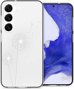 iMoshion Hoesje Geschikt voor Samsung Galaxy S23 Plus Hoesje Siliconen - iMoshion Design hoesje - Transparant / Dandelion