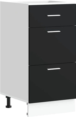 vidaXL - Onderkast - Lyon - 40x46x81,5 - cm - bewerkt - hout - zwart