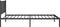 vidaXL - Bedframe - met - hoofdbord - metaal - zwart - 100x200 - cm