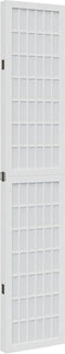 vidaXL - Kamerscherm - met - 4 - panelen - massief - paulowniahout - wit