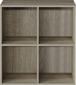 Vakkenkast - boekenkast 4 open vakken - wandkast