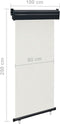 vidaXL - Balkonscherm - 105x250 - cm - crèmekleurig