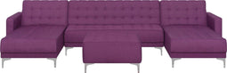 ABERDEEN - Bank U-vormig met hocker - Paars - 5 persoons - Polyester