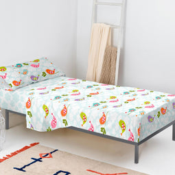 Happy Friday Sheet set 2 pieces Little birds 180x270 cm (Single) Multicolor